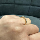 Natural Diamond Prong Set 7 Stone Ring in 9KT Yellow Gold for Women