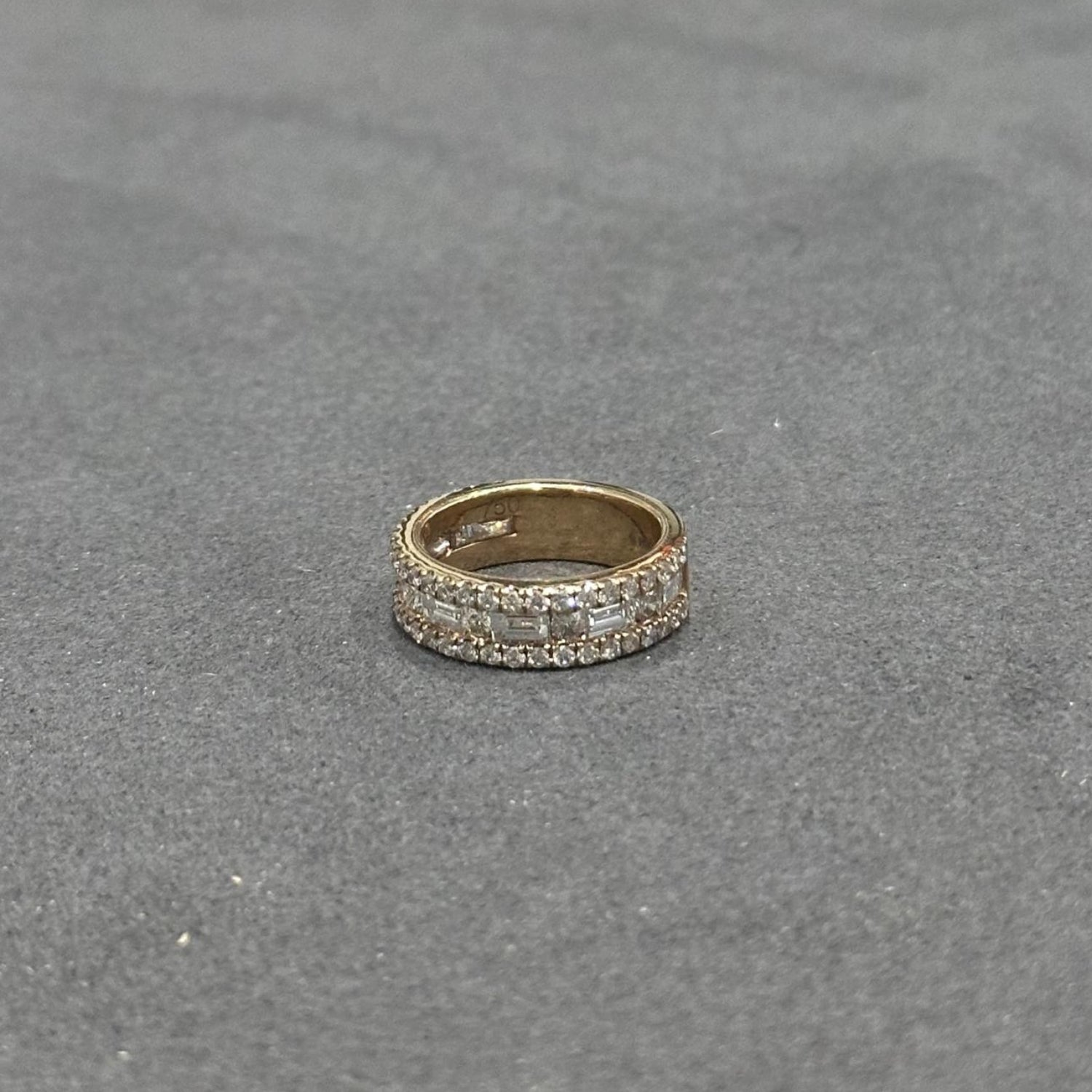 channel pave diamond ring