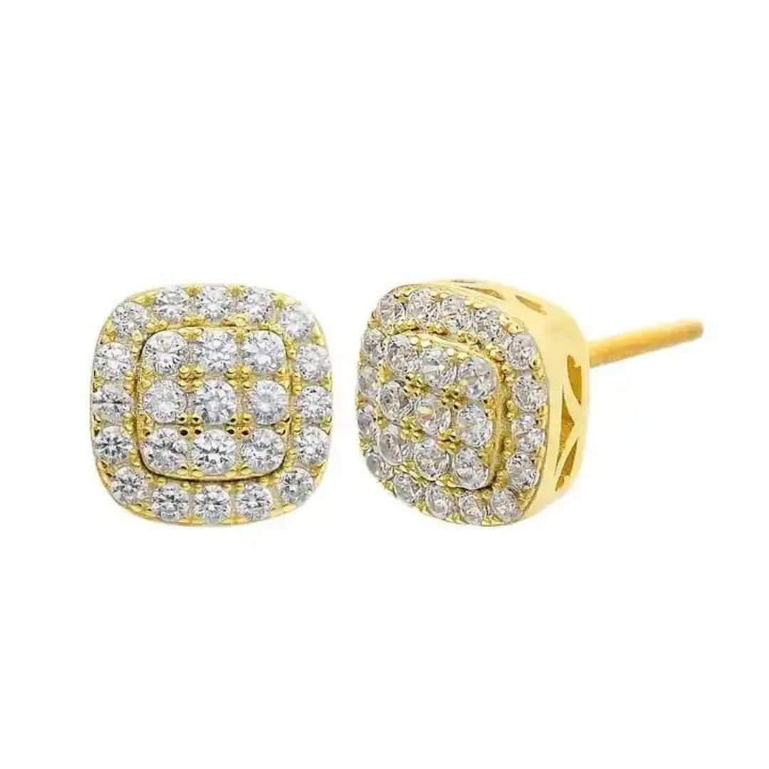 0.60ct Round Diamond Earrings H/Si In 18K Gold