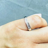 Elegant Channel Set Baguette Diamond Band, Sustainable Lab Grown Diamond Eternity Ring