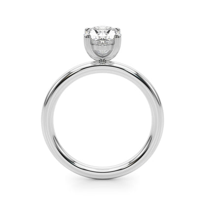 IGI Lab-Grown Oval Diamond Four Prong Solitaire Engagement Ring, D Color VVS Clarity