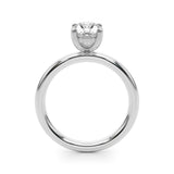 IGI Lab-Grown Oval Diamond Four Prong Solitaire Engagement Ring, D Color VVS Clarity
