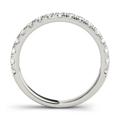 Luxury Natural Diamond Prong Set Round Cut Half Eternity Wedding Ring in Platinum