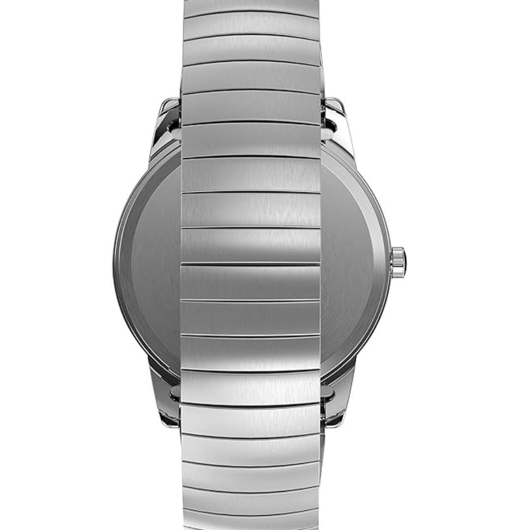 Mens Easy Reader Watch with Stainless Steel Expansion Band