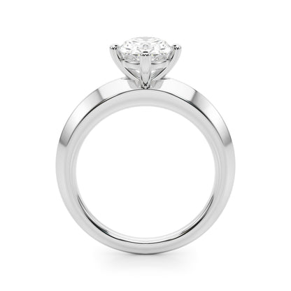 IGI Lab-Grown Oval Diamond 4-Claw Set Solitaire Engagement Ring, VVS Clarity D Color