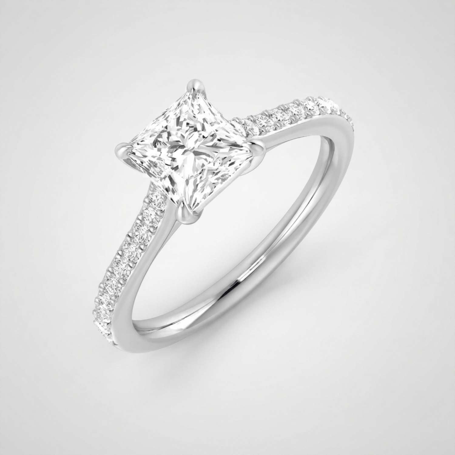 Princess Cut Diamond Engagement Ring Wedding Gift Natural Diamond