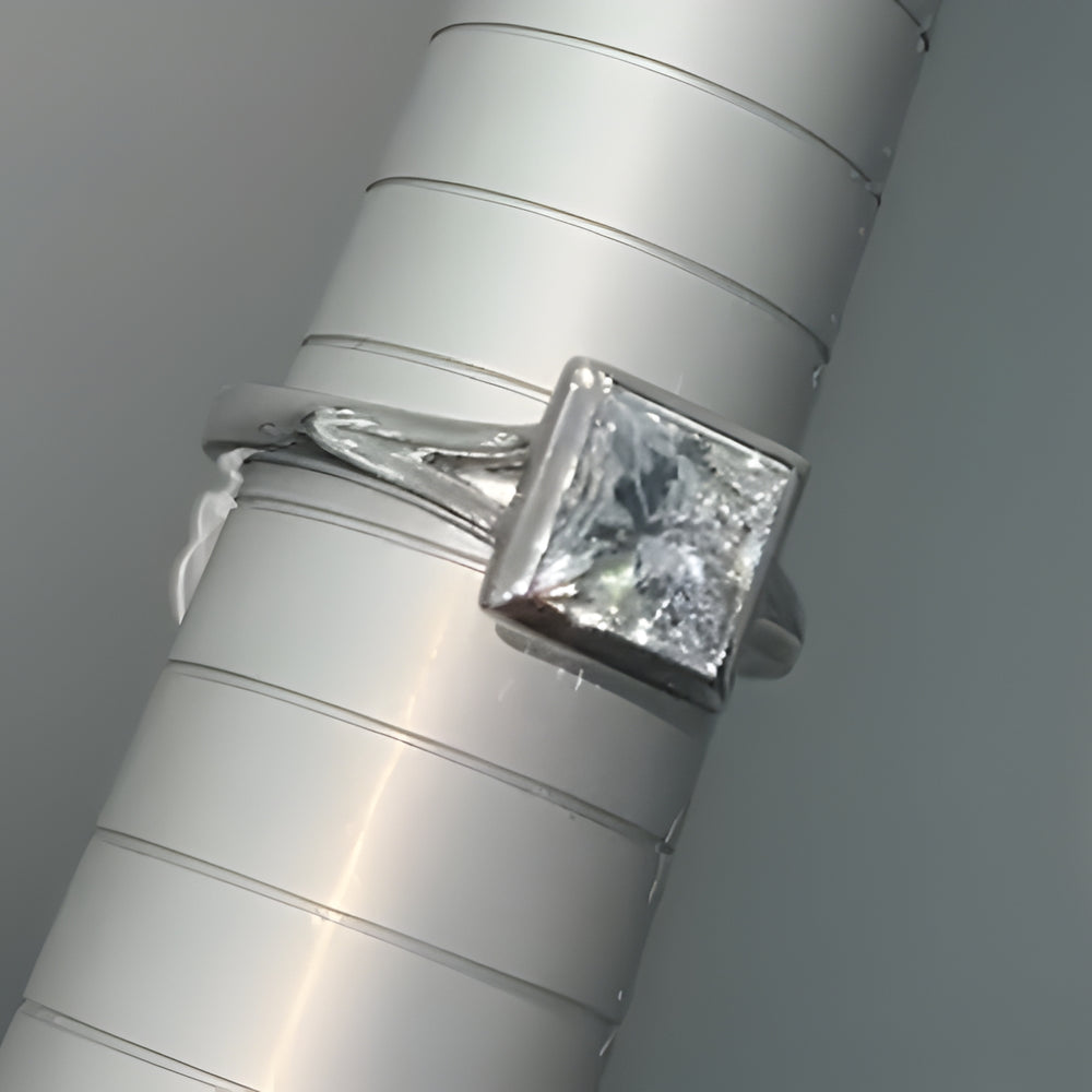 lab diamond engagement ring/ minimalist diamond ring/bridal solitaire ring