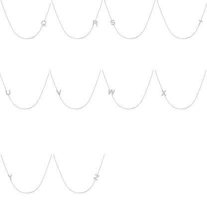 Diamond Sideways Initial  Necklace