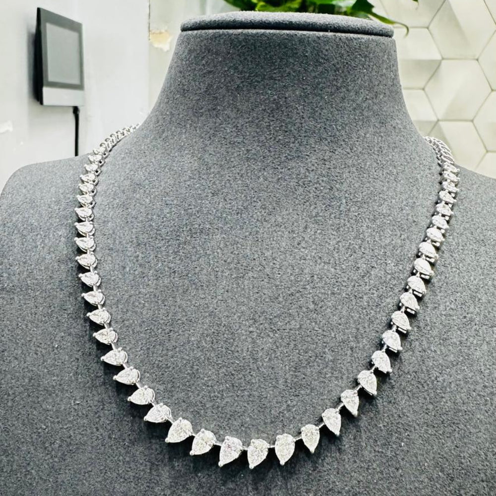 Diamond Necklace, White Gold Diamond Necklace,