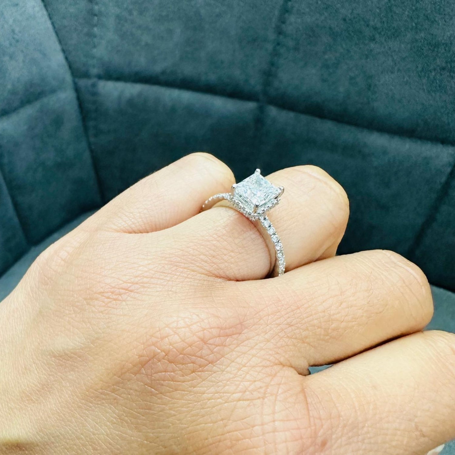 princess cut solitaire classic diamond ring