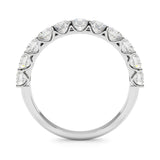 Alliance solitaire à six griffes de 1,0 carat en or blanc 9 carats
