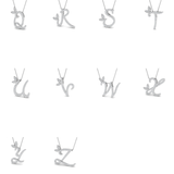 Gold Butterfly Initial Pendant Necklace with Diamonds