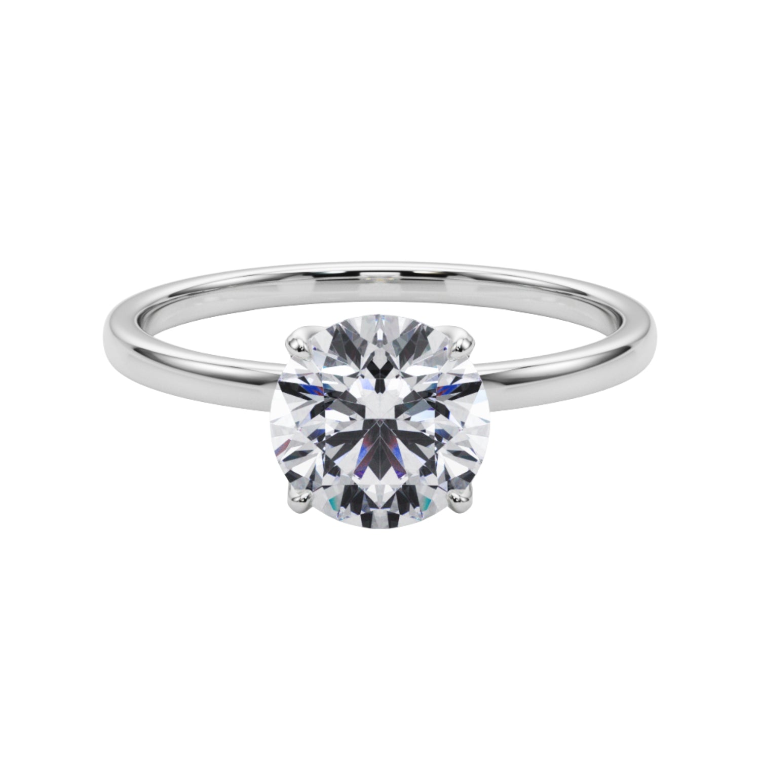 platinum diamond ring, claw prong diamond ring, lab diamond solitaire