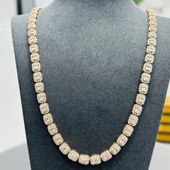 Diamond Necklace, Rose Gold Diamond Necklace, Natural Diamond Necklace