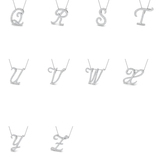Diamond Script Initial  Pendant Necklace