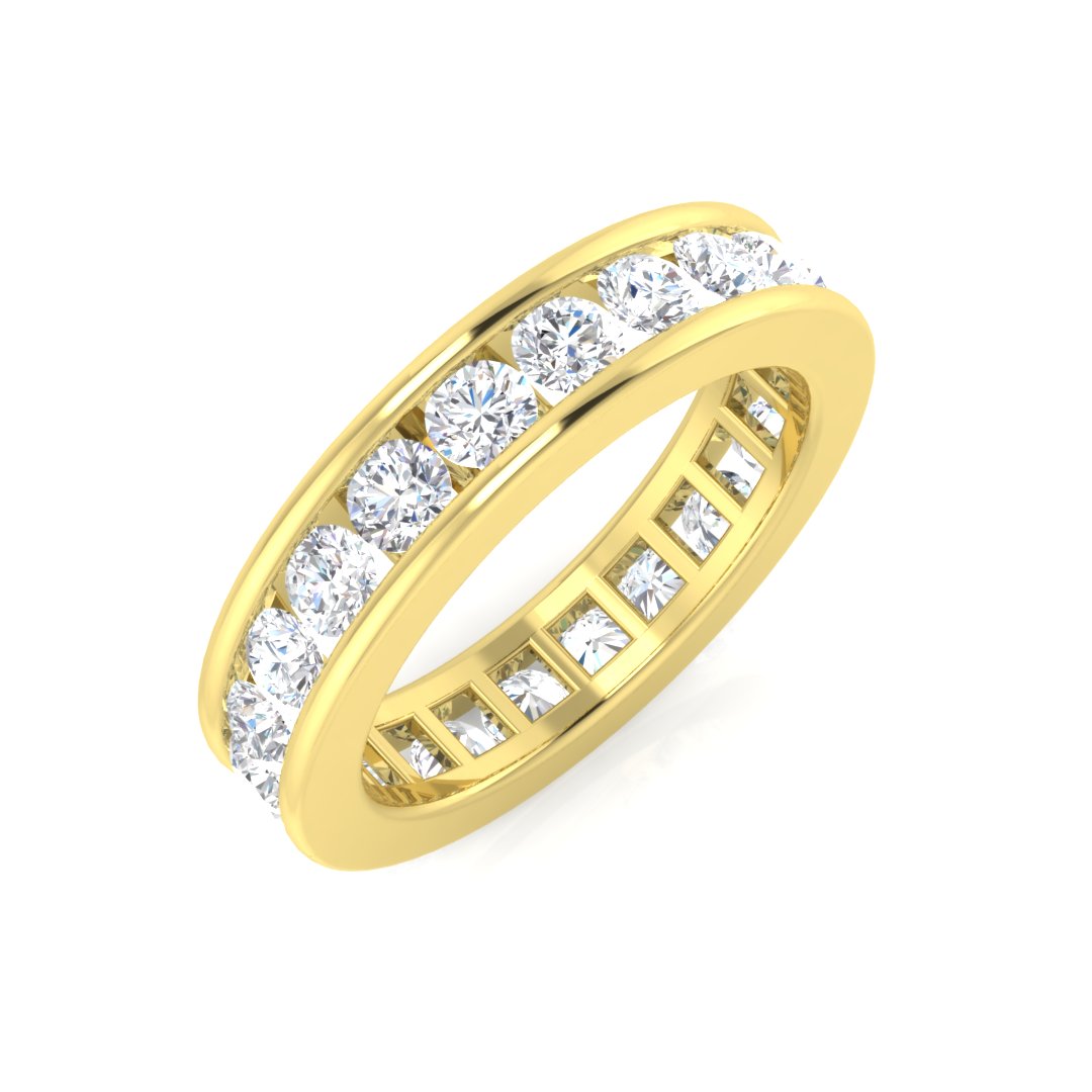 D/VVS 0.50 to 3.3ct Lab-Grown Round Cut Diamond Full Eternity Ring.
