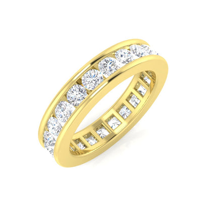 D/VVS 0.50 to 3.3ct Lab-Grown Round Cut Diamond Full Eternity Ring.