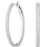 0.25Ct D/VVS Clarity Lab Grown Diamond Hoop Earrings in Silver