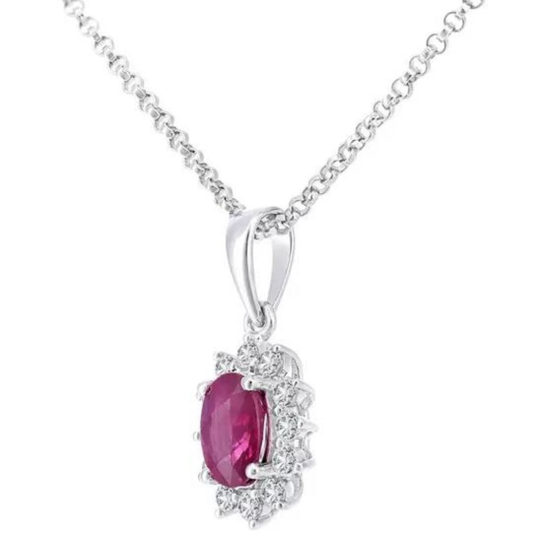 0.6ct Ruby Diamond Pendant In Gold