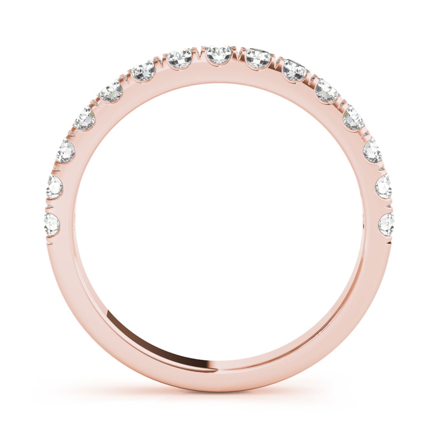 Halb-Ewigkeitsring aus 18-karätigem Roségold mit rundem, im Labor gezüchtetem Diamanten | Zeitloser Schmuck