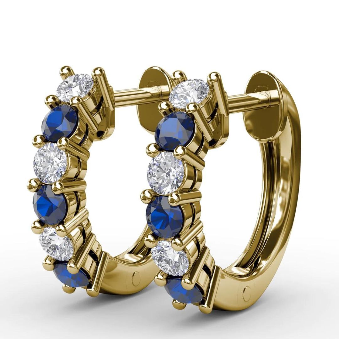 0.71ct Sapphire Hoop Earrings