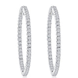 2.00ct Lab Grown Diamond Hoop Earring in White Gold