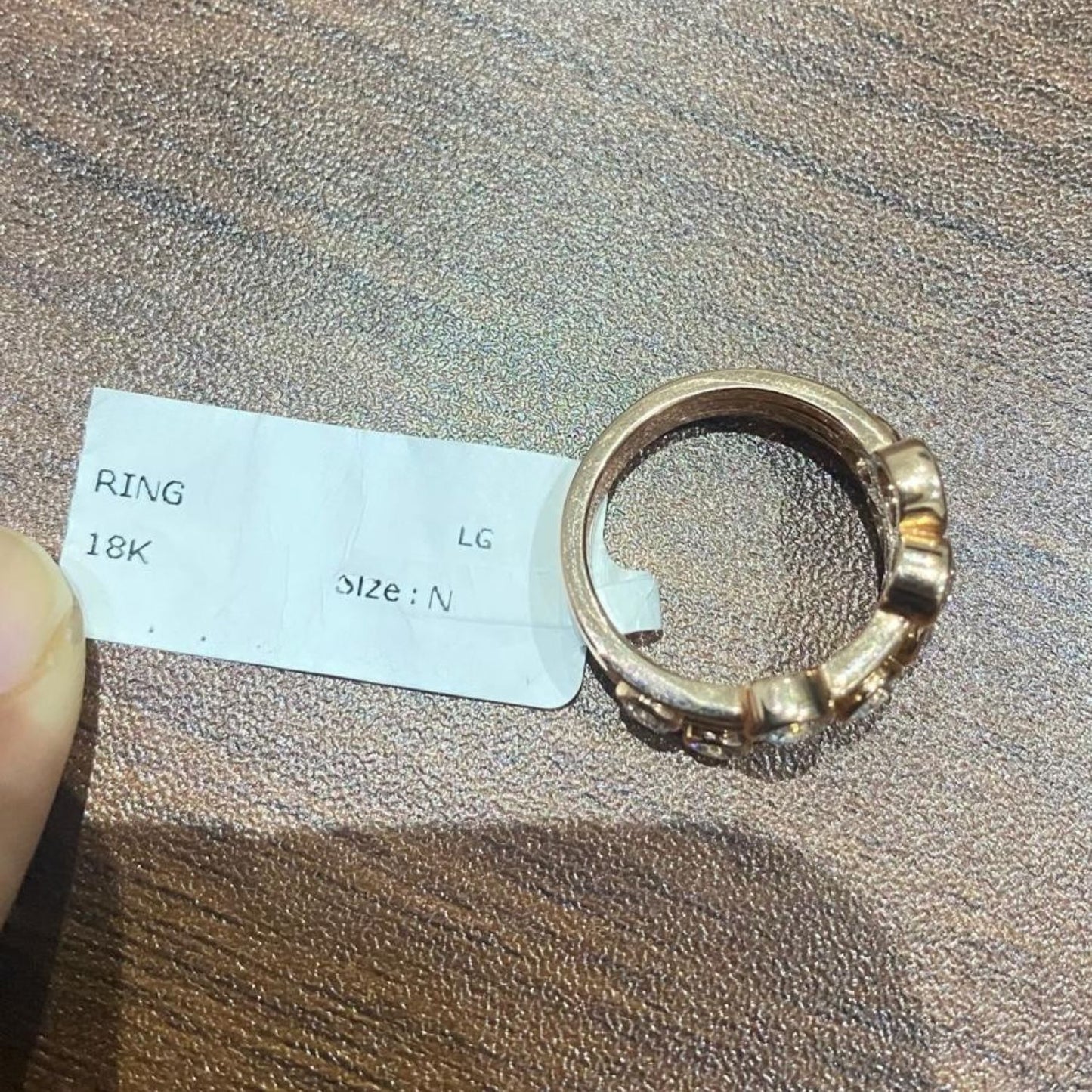 18K Rose Gold Bezel Set Multi Layer Bubble Ring in Lab Grown Diamond