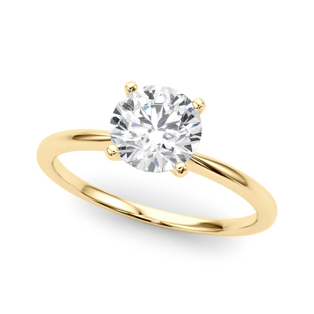 IGI Lab-Grown D-VVS Round Diamond Classic 4-Prong Solitaire Engagement Ring.