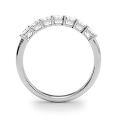 Natural Diamond 7 Stone Emerald Cut Wedding Band Crafted in Platinum |  Timeless Jewellery