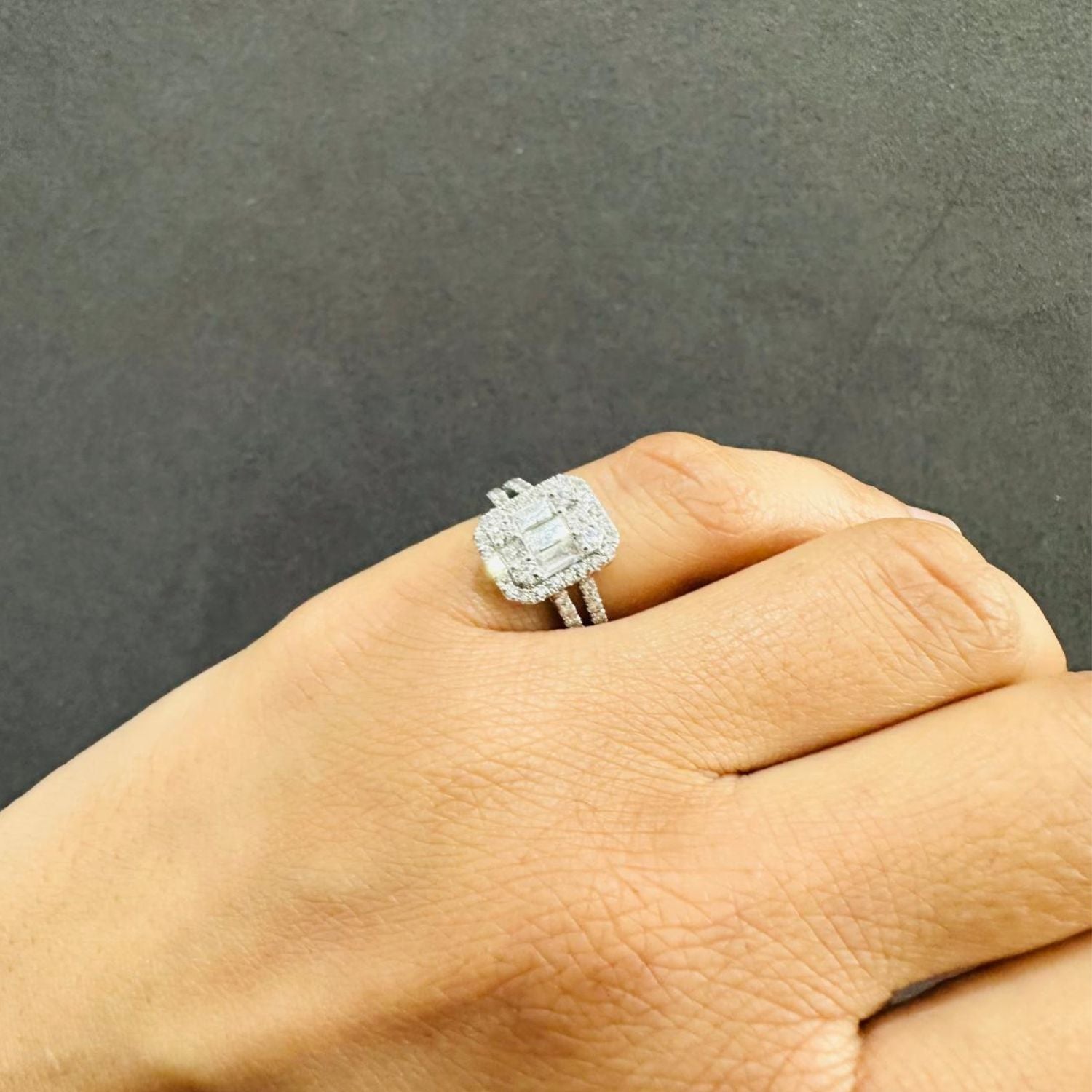 double band engagement ring