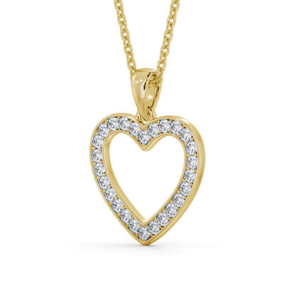 0.20ct Diamond Heart Necklace in Gold