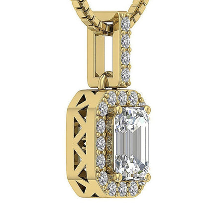 Lab Diamond  Pendant Necklace In 18K Gold