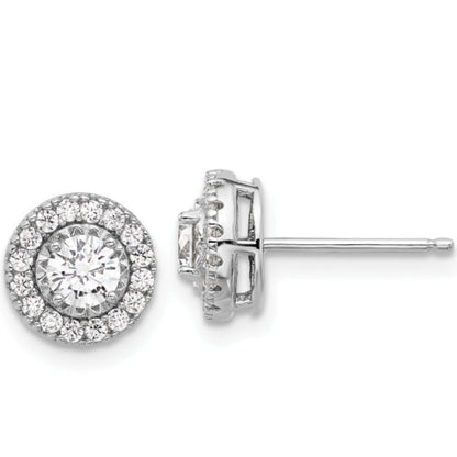 0.84ct Diamond Earrings In 18K White Gold