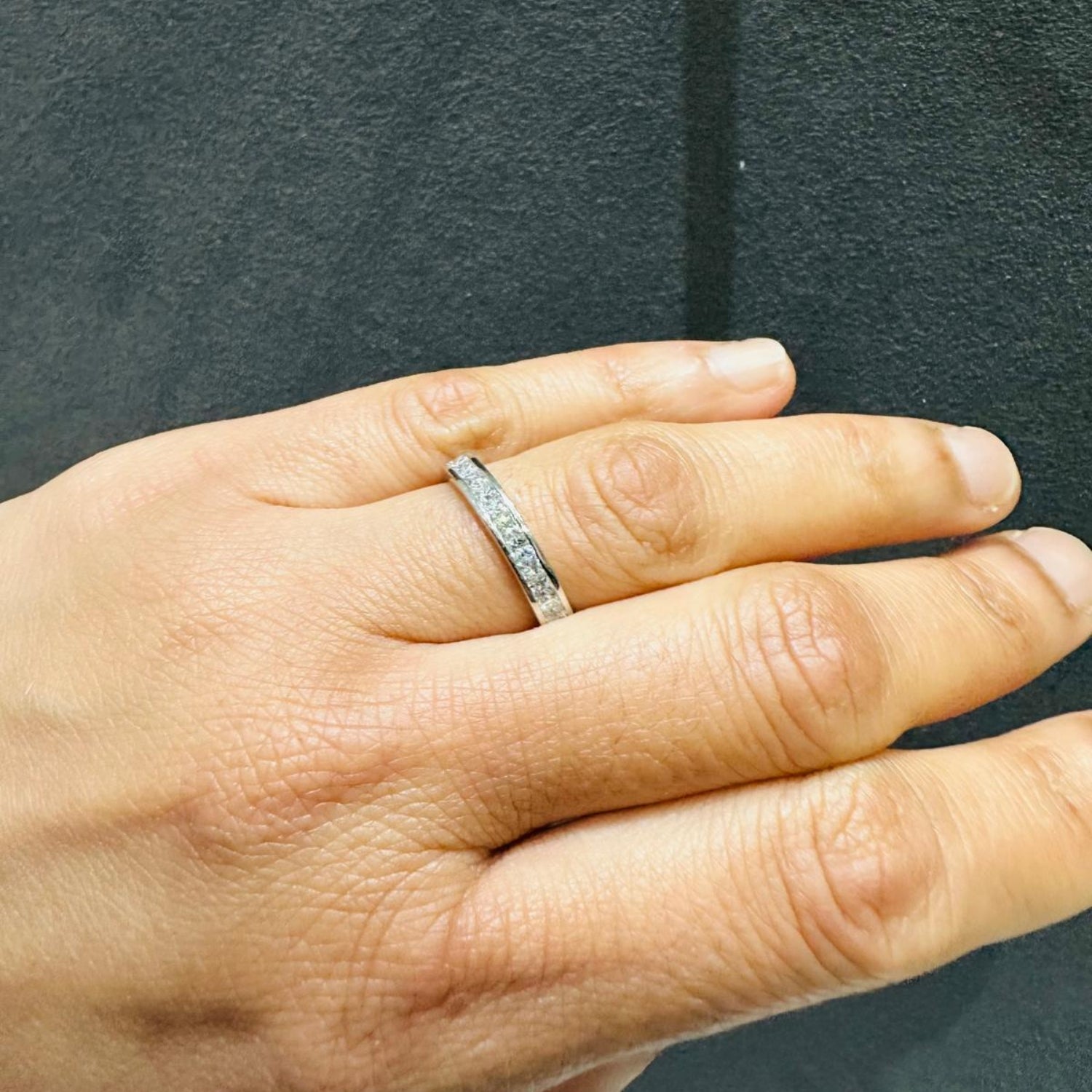 princess cut diamond eternity ring channel set eternity band