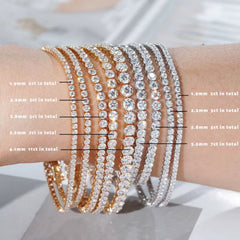 Natural Diamond Tennis Bracelet in 9K White Gold | 6.00Ct Tennis Bracelet | Prong Set with Box Lock