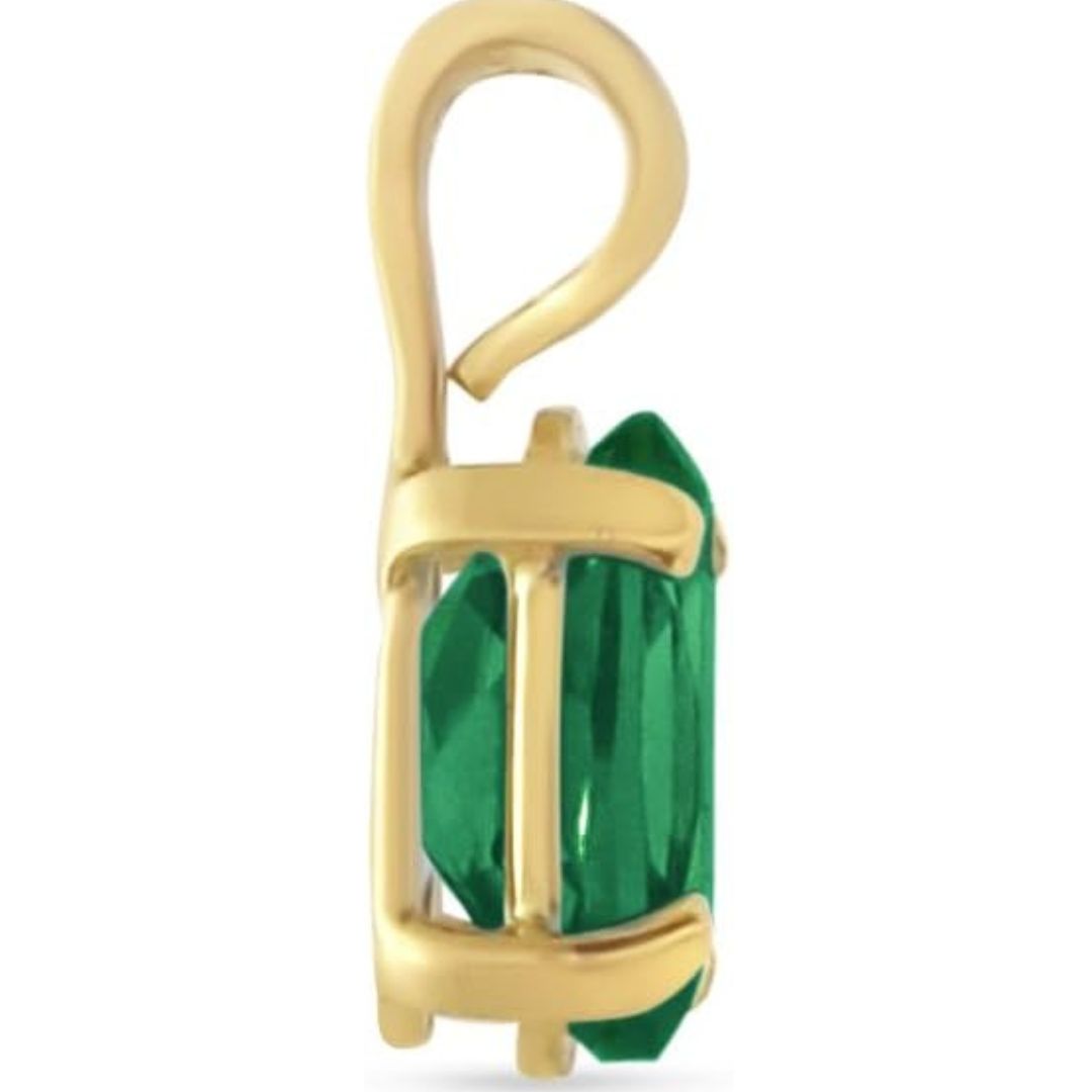 0.76ct Emerald Stone Gold Pendant