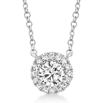 1.00ct Lab Diamond Halo Necklace InGold