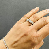 18k white gold solitaire ring