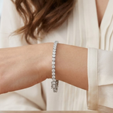 0.57ct Lab Grown Diamond Illusion Set Classic Tennis Bracelet in 925 Sterling Silver