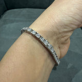 Lab Grown Diamond Illusion Set Tennis Bracelet in 925 Sterling Silver