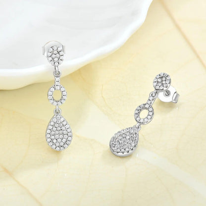 0.80ct Round Diamond Earring in White Gold