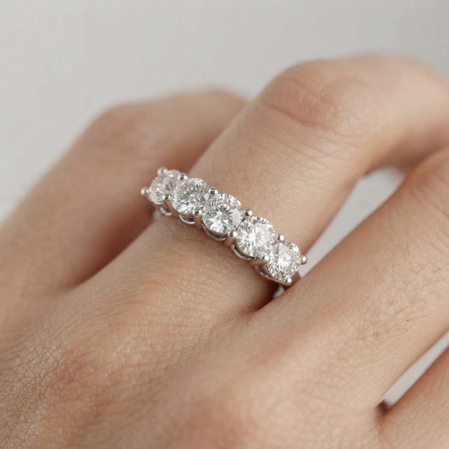 Five-Stone Diamond Eternity Ring | 1-3 Ct | Lab-Grown & Natural Diamonds