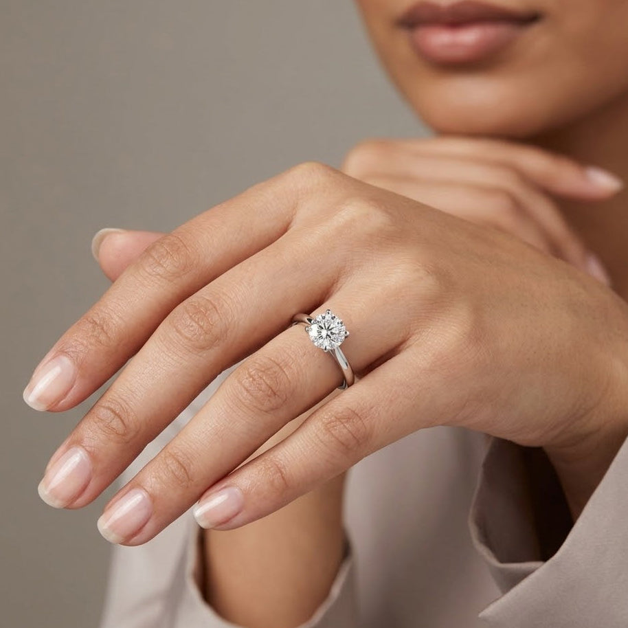 1.00ct Lab Diamond Engagement Ring – Grace Solitaire in Platinum