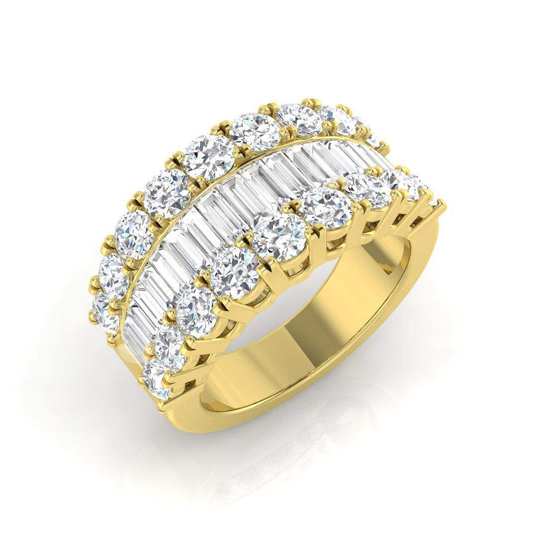 Baguette & Brilliant Diamond Ring Eternity Ring