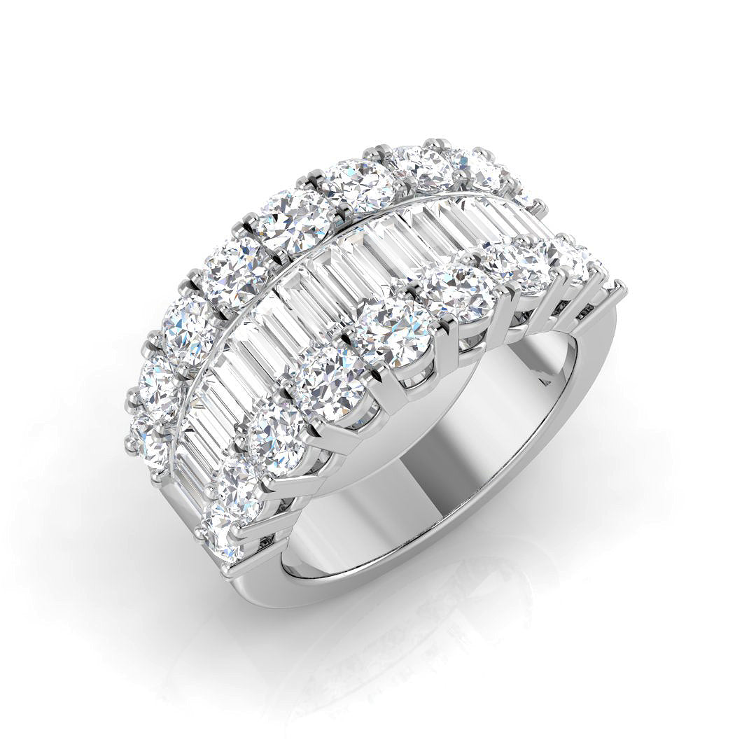 Baguette & Brilliant Diamond Ring Eternity Ring