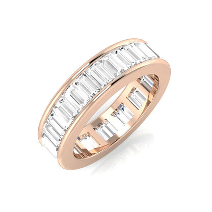 0.50-3.00ct Lab-Grown Baguette Cut D/VVS Diamond Channel Set Full Eternity Ring.