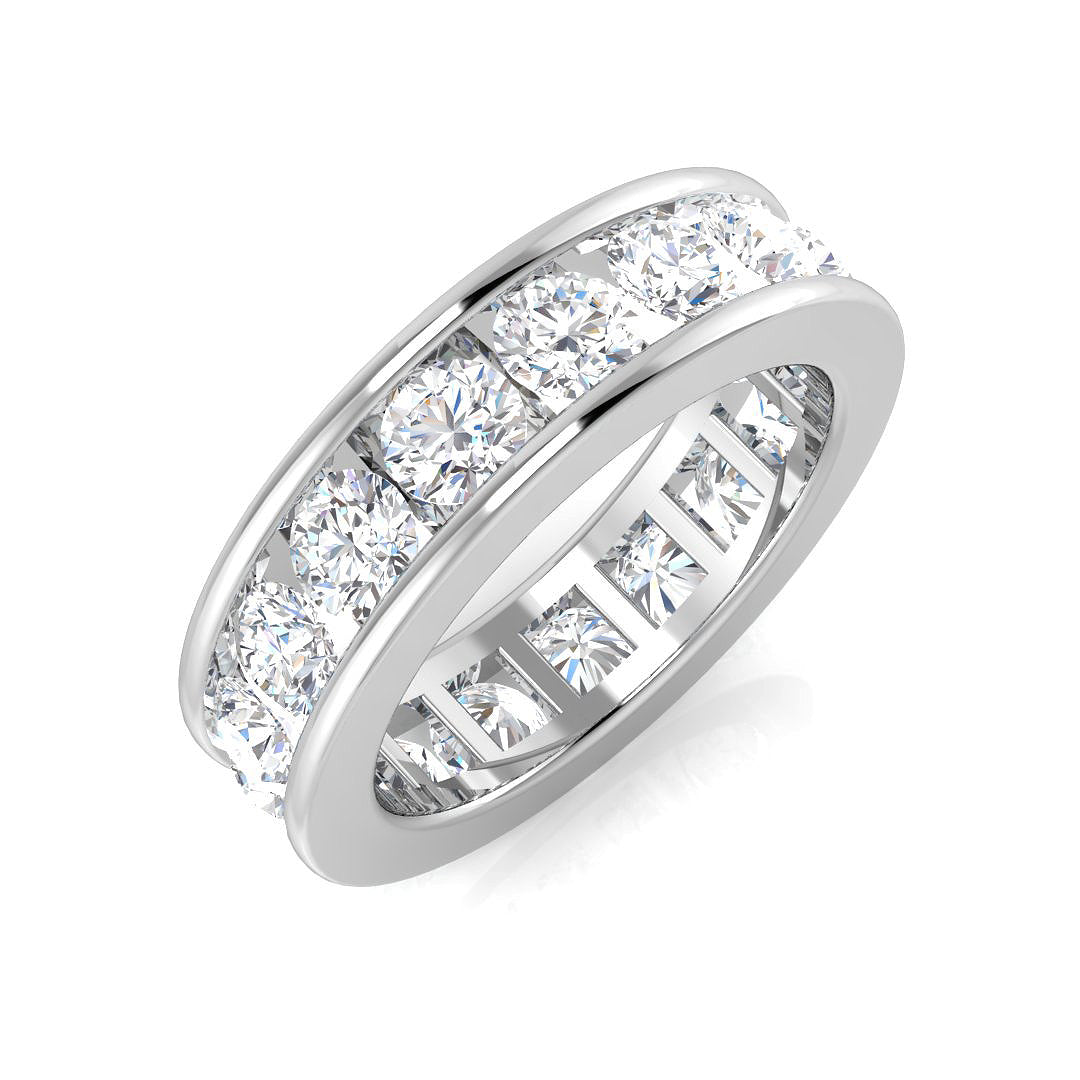 D/VVS 0.50 to 3.3ct Lab-Grown Round Cut Diamond Full Eternity Ring.