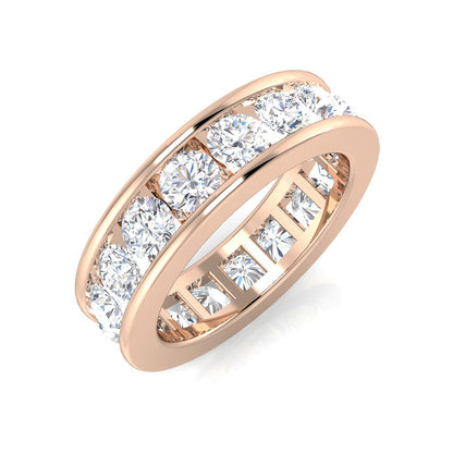 D/VVS 0.50 to 3.3ct Lab-Grown Round Cut Diamond Full Eternity Ring.