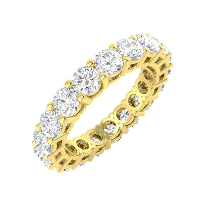 3.00 to 5.00ct Lab-Grown Round Cut D/VVS Diamond Full Eternity Ring.