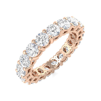 3.00 to 5.00ct Lab-Grown Round Cut D/VVS Diamond Full Eternity Ring.
